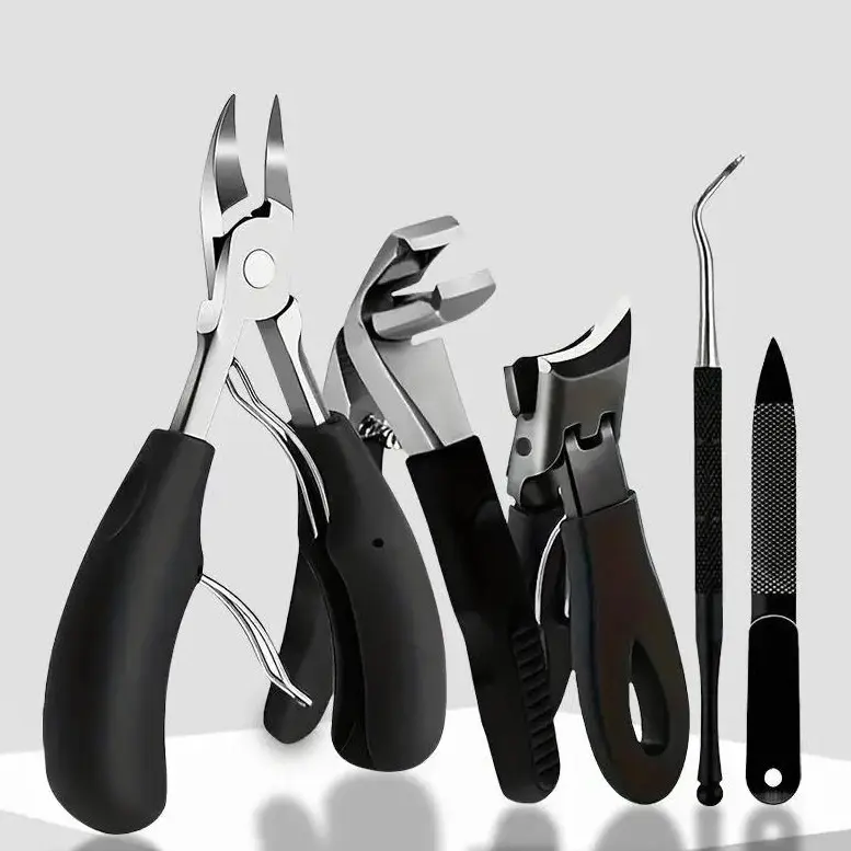 5-Piece Professional Nail Clipper Set, Stainless Steel Nail Clippers, Nail File and Nail Pliers Manicure and Pedicure Kit for Home and Salon Use, Nail Care Tool #GLOBAL PICKS
