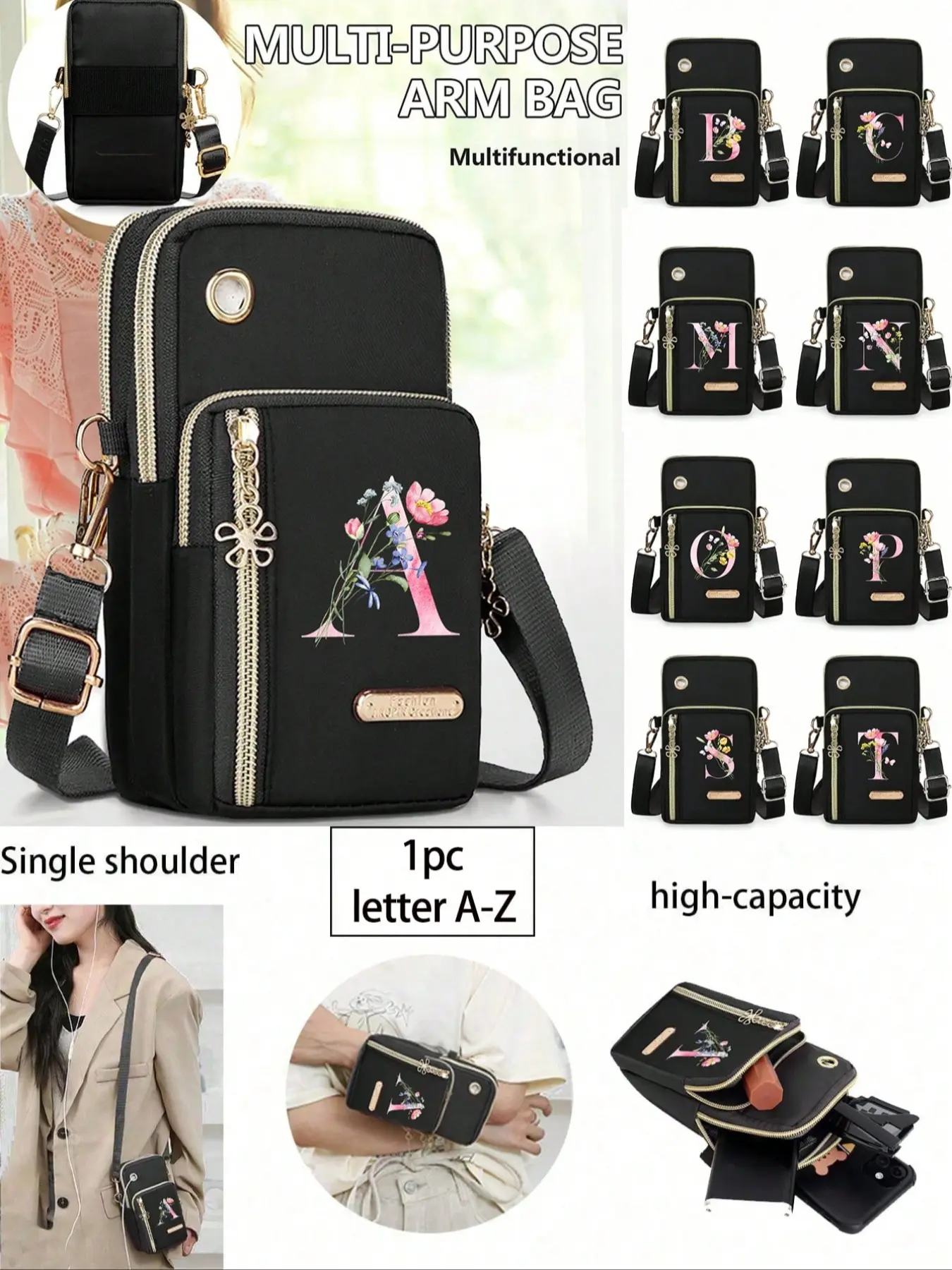 Women's phone bag, mini crossbody bag, Fashionable crossbody bag, vertical coin purse, crossbody phone bag with headphone hole, commuting bag, Fashionable bags, suitable for work, business, commuting and anniversary gift