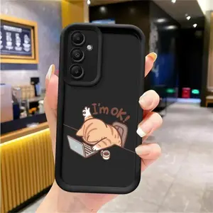 Samsung Galaxy A Series Phone Case, Casing, Compatible with A55, A25, A35, A16, A15, A54, A34, A14, A24, A53, A33, A23, A13, A52, A32, A22, A12, A51, Silicone Protective Cover, Soft Shockproof, Working Cat Cartoon Design, Accessories