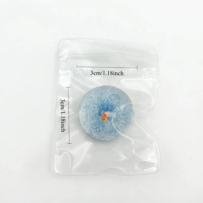 Ocean Planet Squishy Fidget Toy Soft Cute Little goldfish Pinch Decompression Toy Planet Sequin Anti-Anxiety Toy Gifts