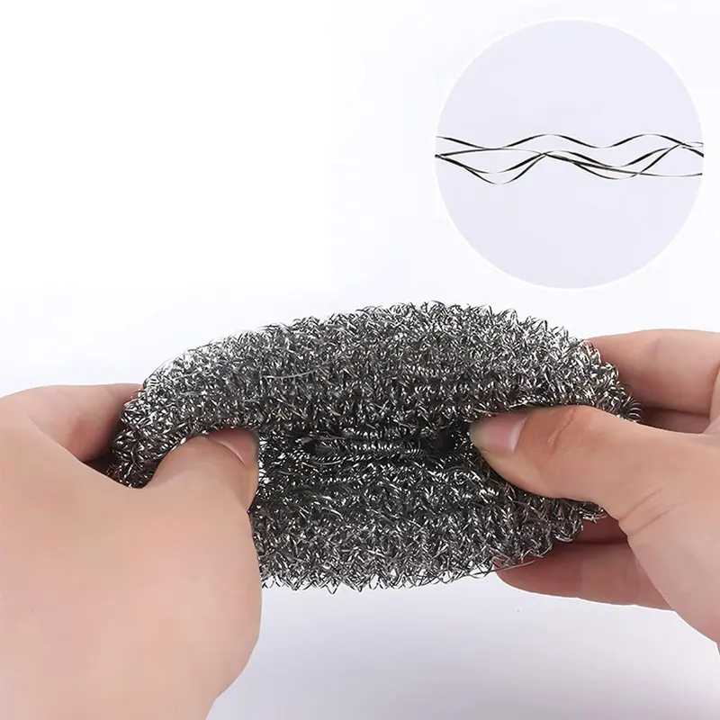 20-Pack High-Quality Stainless Steel Mesh Scrubber Sponges - Heavy Duty Multi-Pack Cleaning Sponges & Scouring Pads, Tight-Wound Kitchen Dish Scrubber Tool for Cookware Cleaning Needs