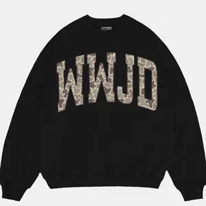 WWJD Camo Sweatshirt, What Would Jesus Do Christian Jumper, Religious Camouflage WWJD Crewneck, Jesus Sweater