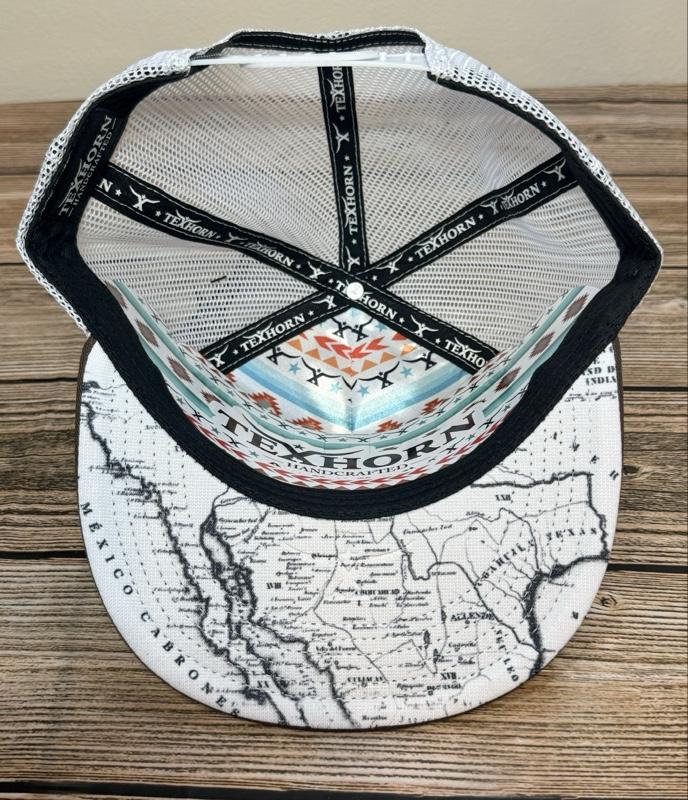 Tex Horn Hat - White/Brown