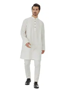 Muslim Middle East Men Embroidered Robe, Traditional Arabic Clothing, Comfortable Long Sleeve, Perfect for Daily Wear