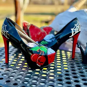 Pin up heel/ Evil Cherry Shoe Fashion Women High Heel