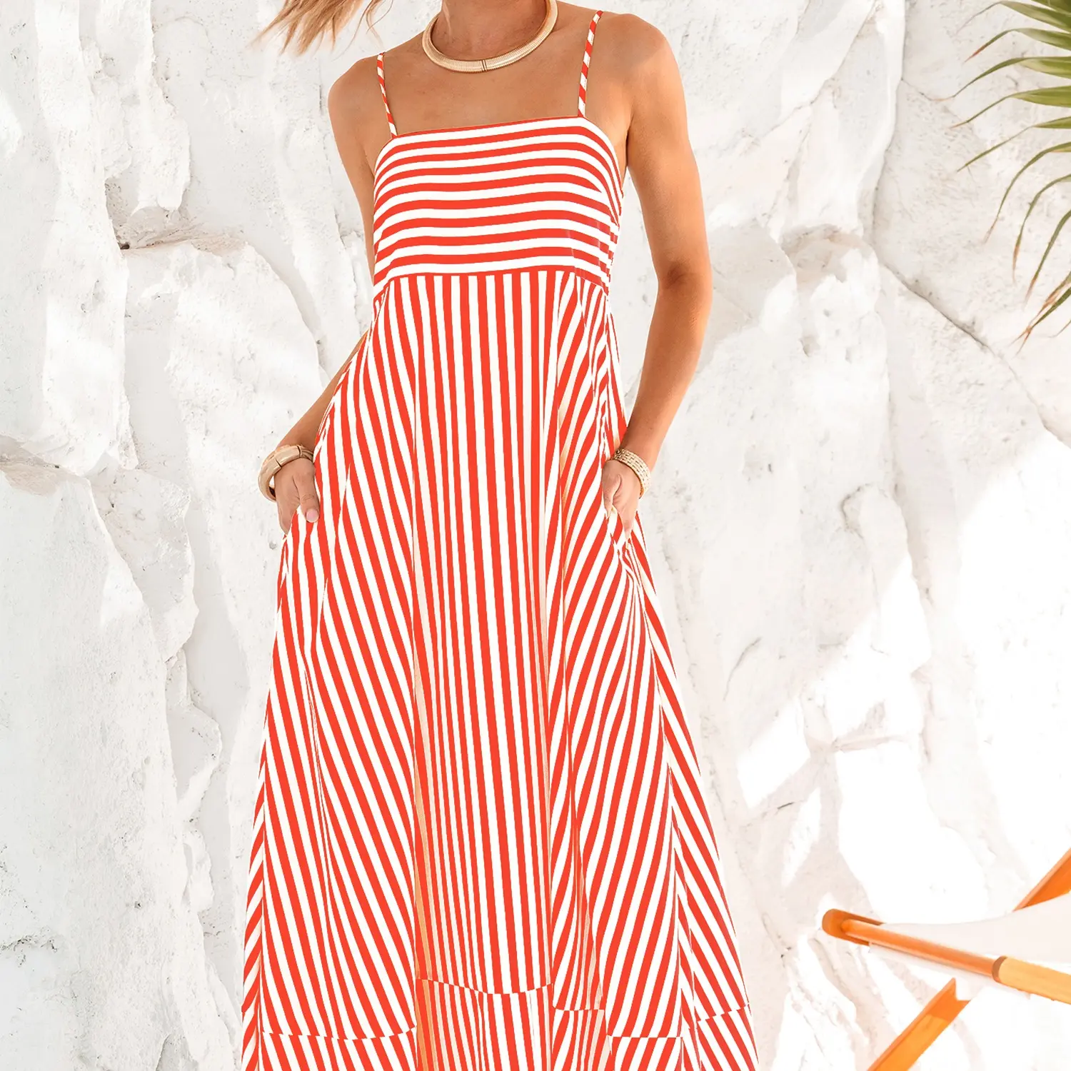 chinese dress ladies CUPSHE Women's Ruffle Beach Maxi Dress Split V Neck A Line Sleeveless Stripe  Geometric Pattern Casual Summer Dresses, Green Geometric XS at Amazon  Women's Clothing store
