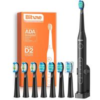 D2 Black Electric Toothbrush 8 Heads