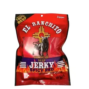 Spicy Red  El Ranchito Crunchy Beef Jerky Net Wt. 2 oz