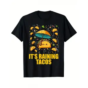Summer t Shirts It'S Raining Tacos Funny Taco Lovers Wen Men T-Shirt