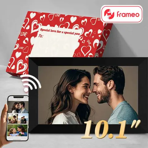 Frameo EKoio Gift box,Gift ideas,10.1 Inch WiFi Digital Picture Frame,1280 * 800IPS HD,32GB Storage,Wall Mountable,Auto-Rotate,Easy to Share Photos or Videos,Digital Photo Frame,Gift for mom,Mother's Day gift,Valentine's Day gift,Birthday gift
