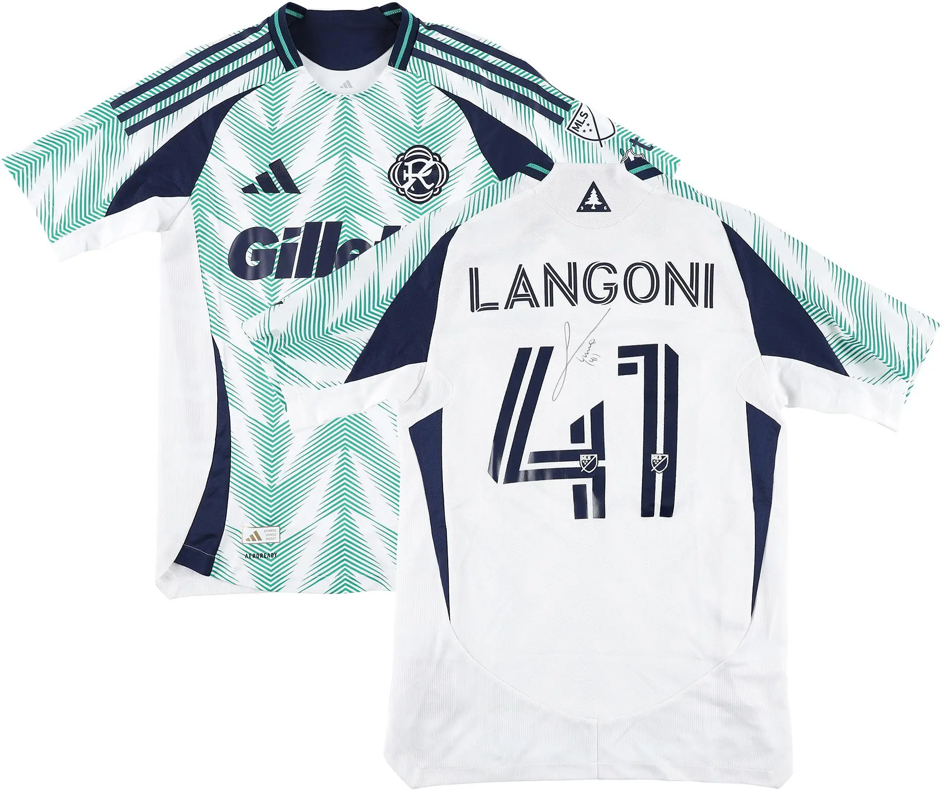 Luca Langoni New England Revolution Autographed Match-Used #41 White Jersey from the 2025 MLS Season - Size S - Fanatics Authentic Certified - Soccer Memorabilia
