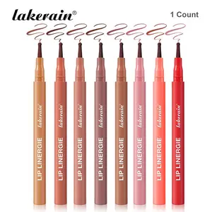 Lakerain Long-lasting Matte Lip Liner Pen, Lip Stain Liner, Lipliner, Waterproof & Smudge-Proof Lip Glaze Tint, Precision Lip Line, Natural Gradient Lips, Long-Lasting, Lightweight & Comfortable, 8 Shades for All Skin Tone, Lip Liner Makeup