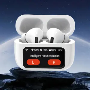 Mother's Day A9Pro Wireless Earbuds, Active Noise Cancelling with Color Touchscreen | for Office, Sports, Study, Traveling, Gaming and Audio Calls | Long Playtime Waterproof Digital Earphones Tws Stereo Sync Headset