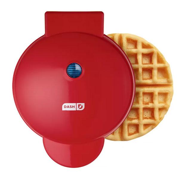 DASH Mini Waffle Maker, Nonstick Waffle Iron with Quick Heat-Up, Nonstick Surface - Red
