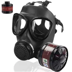 MF14/87 Nuclear & Chemical Gas Mask - Full Face Gas Mask with 40mm Activated Carbon Filter for Dust, Vapour & Chemical Protection, Safety Protector