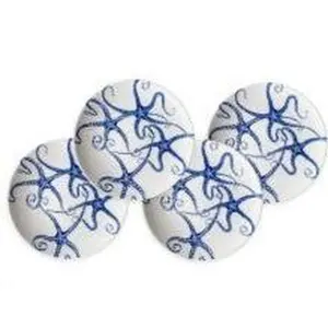 Blue Starfish Porcelain Small Appetizer Plate (Single)