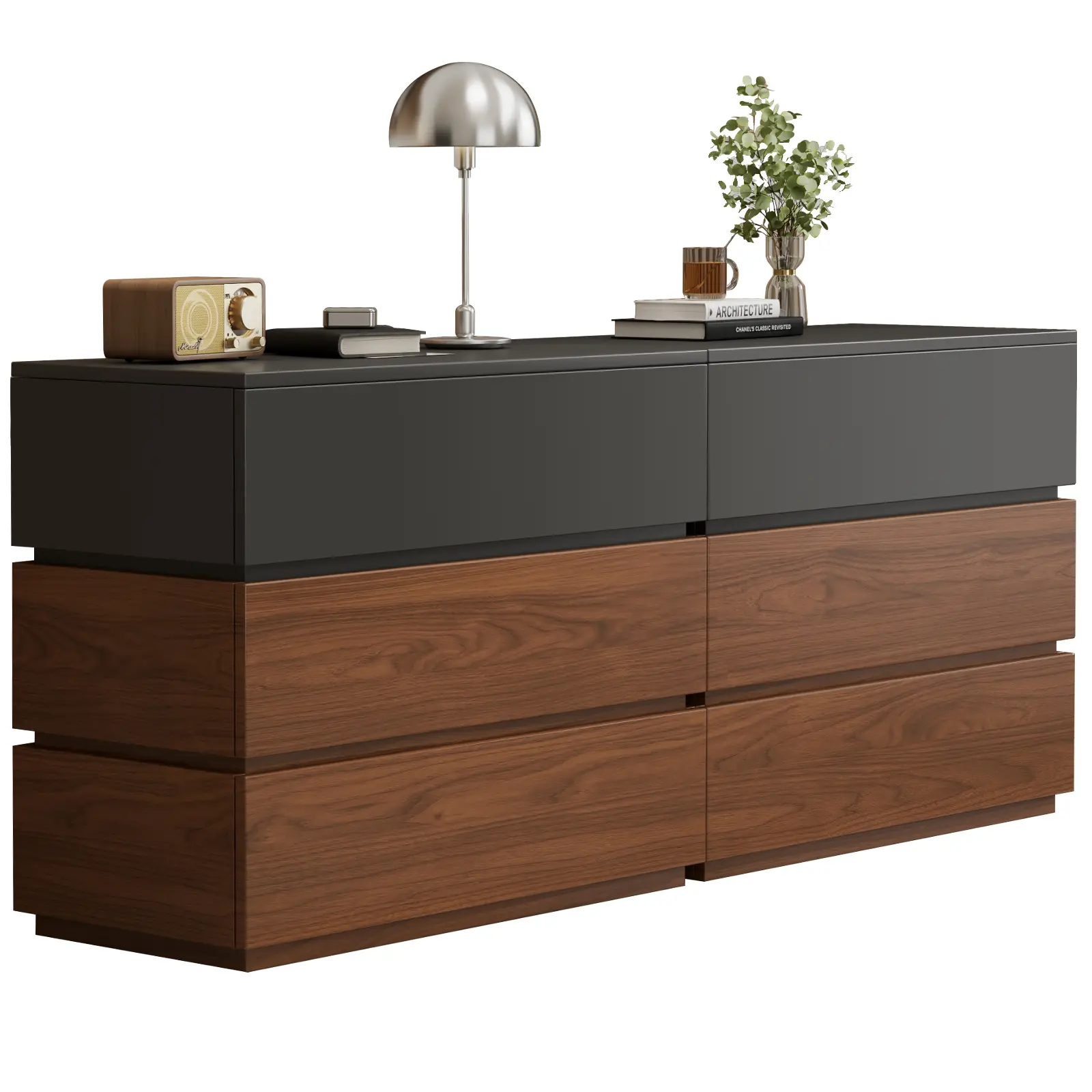 3 Drawers Modular Nighetstand Set of 2