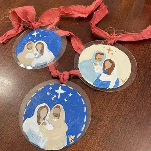 Ornaments nativity on acrylic