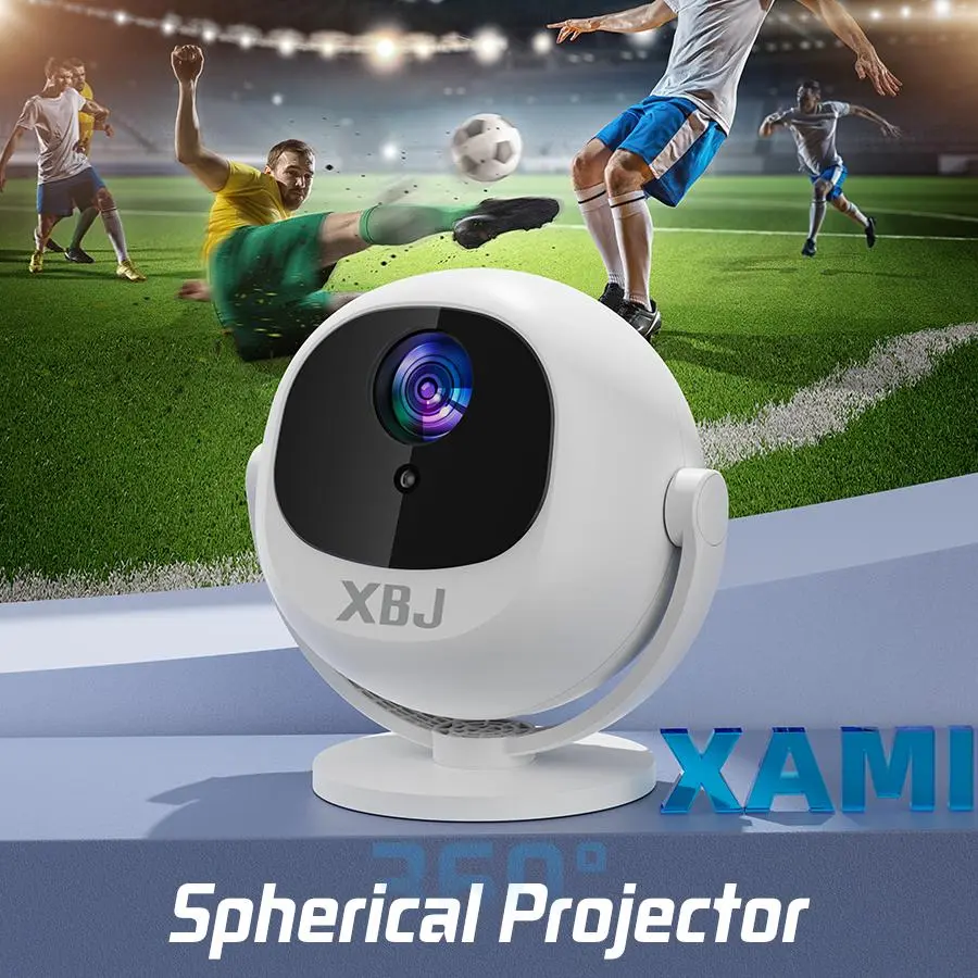 XBJ 360Projector, Mini Smart Projector, Portable Home Projector, Movie Night Must-Have! Supports 4K Decoding, Auto Keystone, Bedroom, Dorm Room