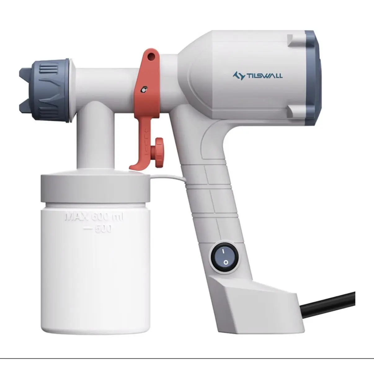 Tilswall Paint Sprayer Dreamer400 700g Ultra-Light Electric for Fence Ideal for Beginners, Easy to Clean, Paint sprayer with 2 Nozzles & 3 Patterns for Furniture, Garden and Ceilings White