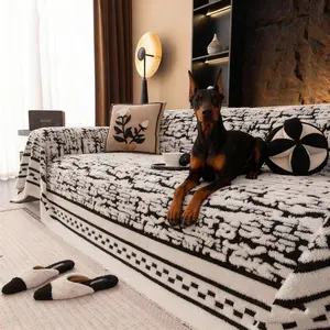 1 Piece Retro European-American Plush Sofa Cover Blanket Couch Cover | Viral Sofa Scarf | Multi-Color Multi-Size | Pet-Friendly Anti-Scratch Stain-Proof | 4-Season Universal Washable | Living Room Bedroom Dining Office Decor
