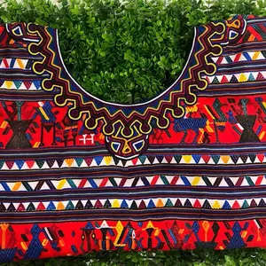 Size:M Huipil Sublimado Indumentaria Maya Ixil de Guatemala Traditional Design for Cultural Events and Authentic Maya Ixil Clothing Women's Summer Top Blouse