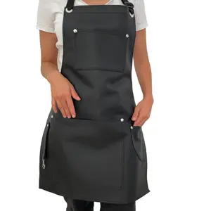 Black water repellent apron Adjustable