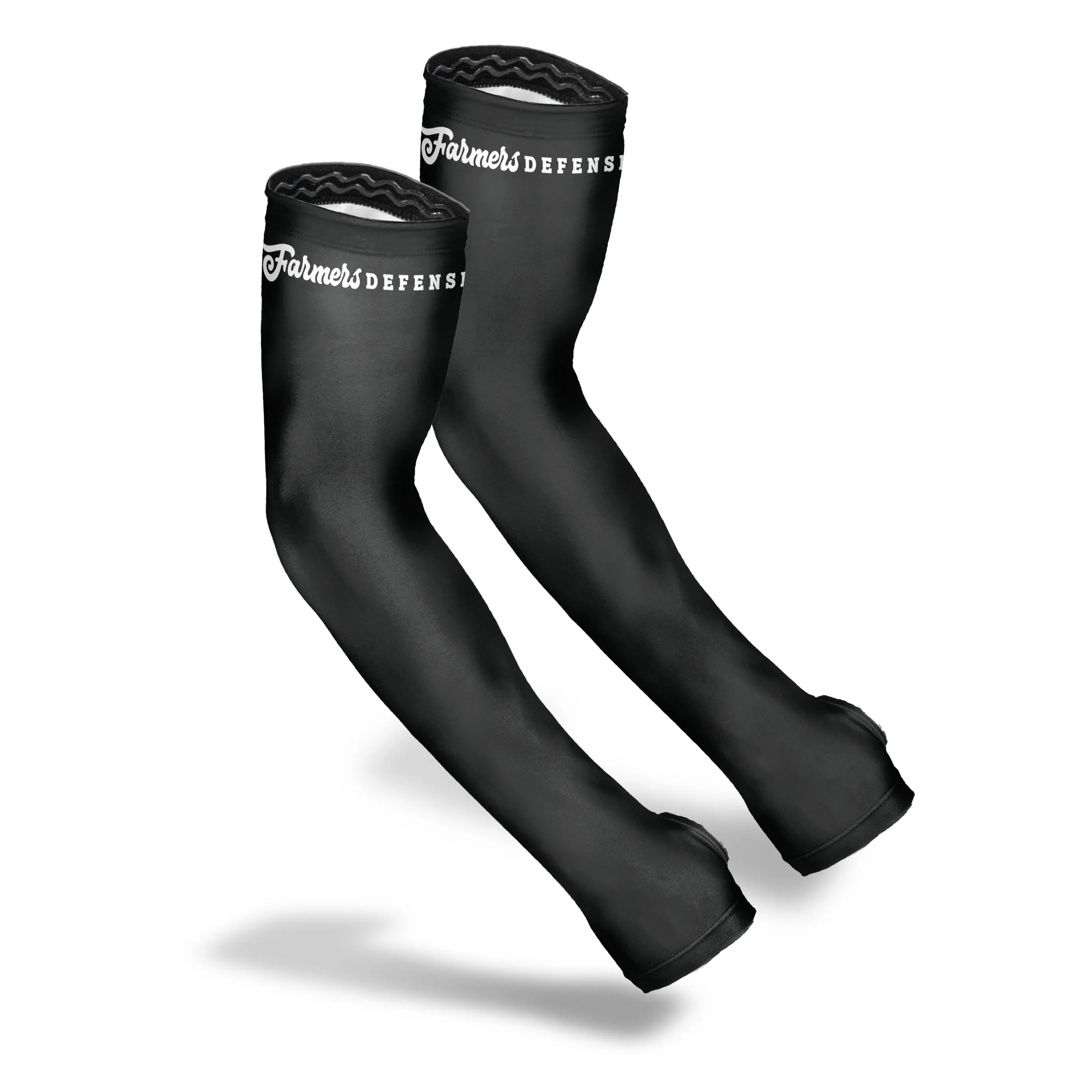 FARMER'S DEFENSE Gardening Arm Sleeves | UV Cooling Protective Sleeve Women & Men | Anti-Scratch Cover Sun UPF Outdoor Protection - Black