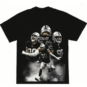 [SALE OFF 18%] Football team player Crosby  Printed Raiders, emperor tops, baggy compression clothes