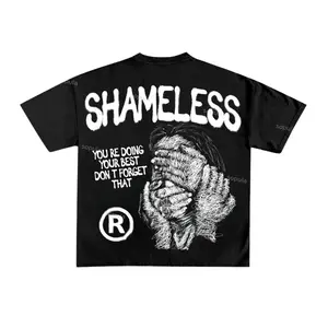 Unisex Short-Sleeve Round Neck Cotton T-Shirt, Shameless Mental Health Abstract Figures Graphic Print Top
