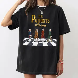 The Patriots T-Shirt: Founding Fathers Abbey Road Parody - 4th of July Tee