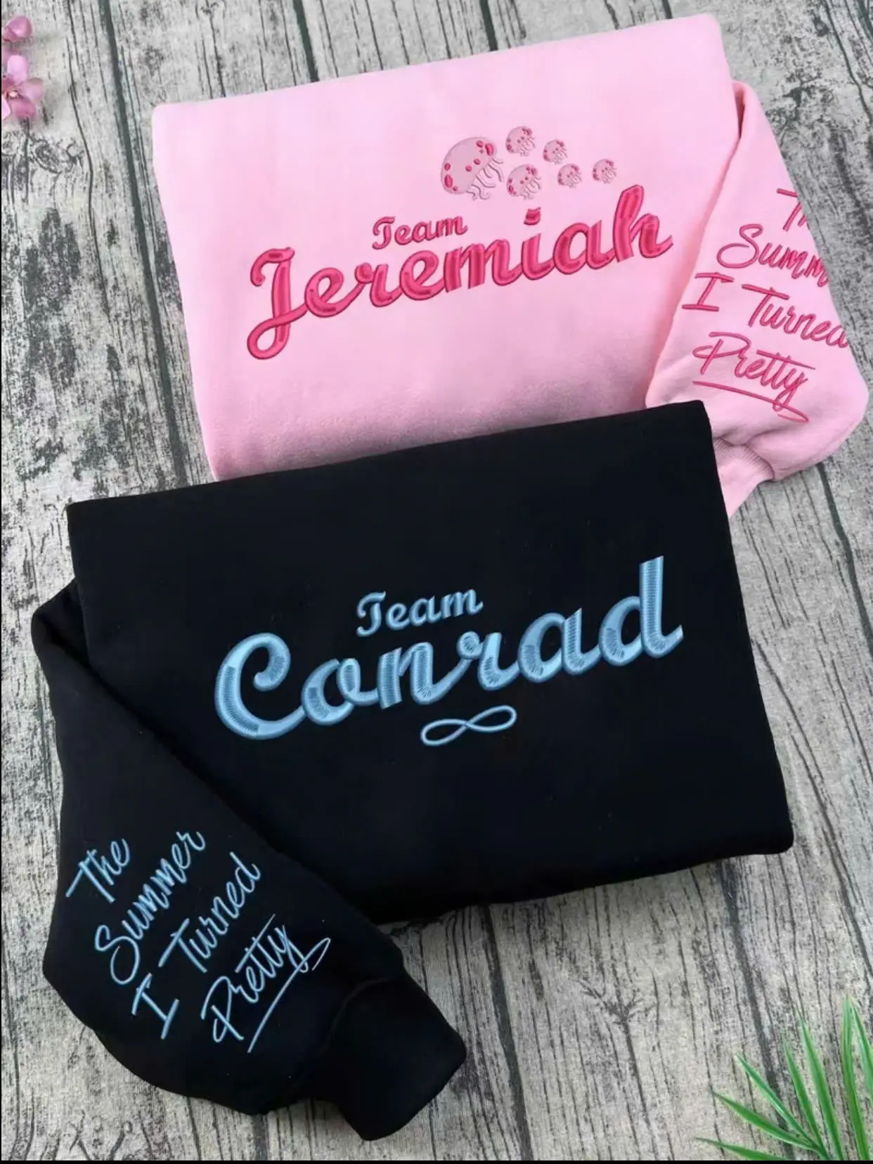 Embroidered Team Conrad Team Jeremiah Sweatshirt, Cousins Beach Shirt TSITP, The Summer I Turned Pretty EMBROIDERED Shirt, East Coast Beach Shirt Summer Shirt