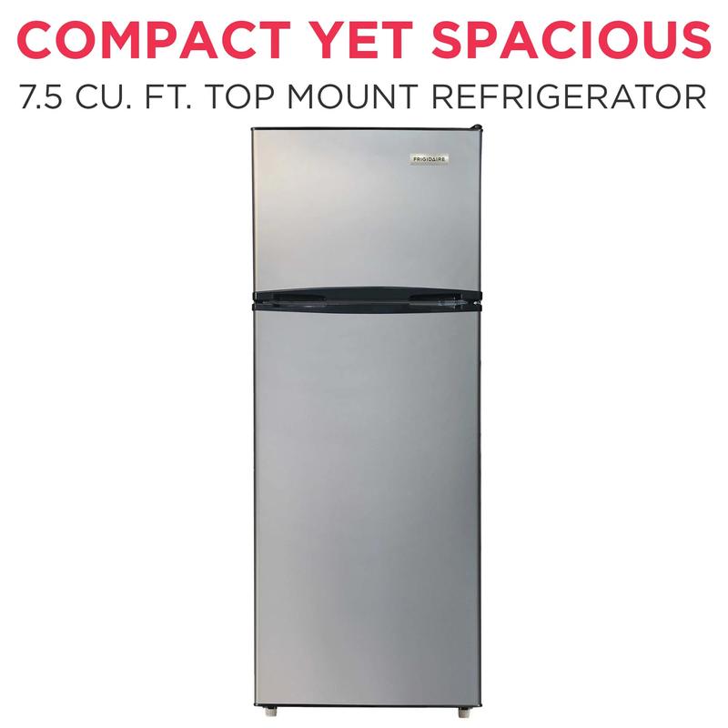 Frigidaire 7.5 Cu. ft. Platinum Series Refrigerator Standard Door Style Stainless Look 7.5 Cu. ft. Capacity Premium Model