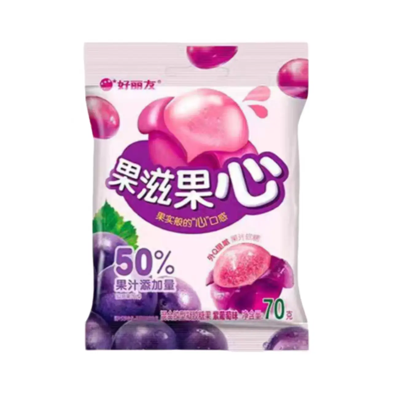 Orion Fruity Fruit Gummy (50% Juice) - Purple Grape 70g (China)