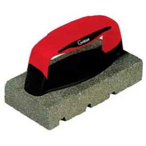 Goldblatt 6x3 in. 20 Grit Silicone Carbide Rubbing Brick, Construction Tools for Concrete Scrubbing