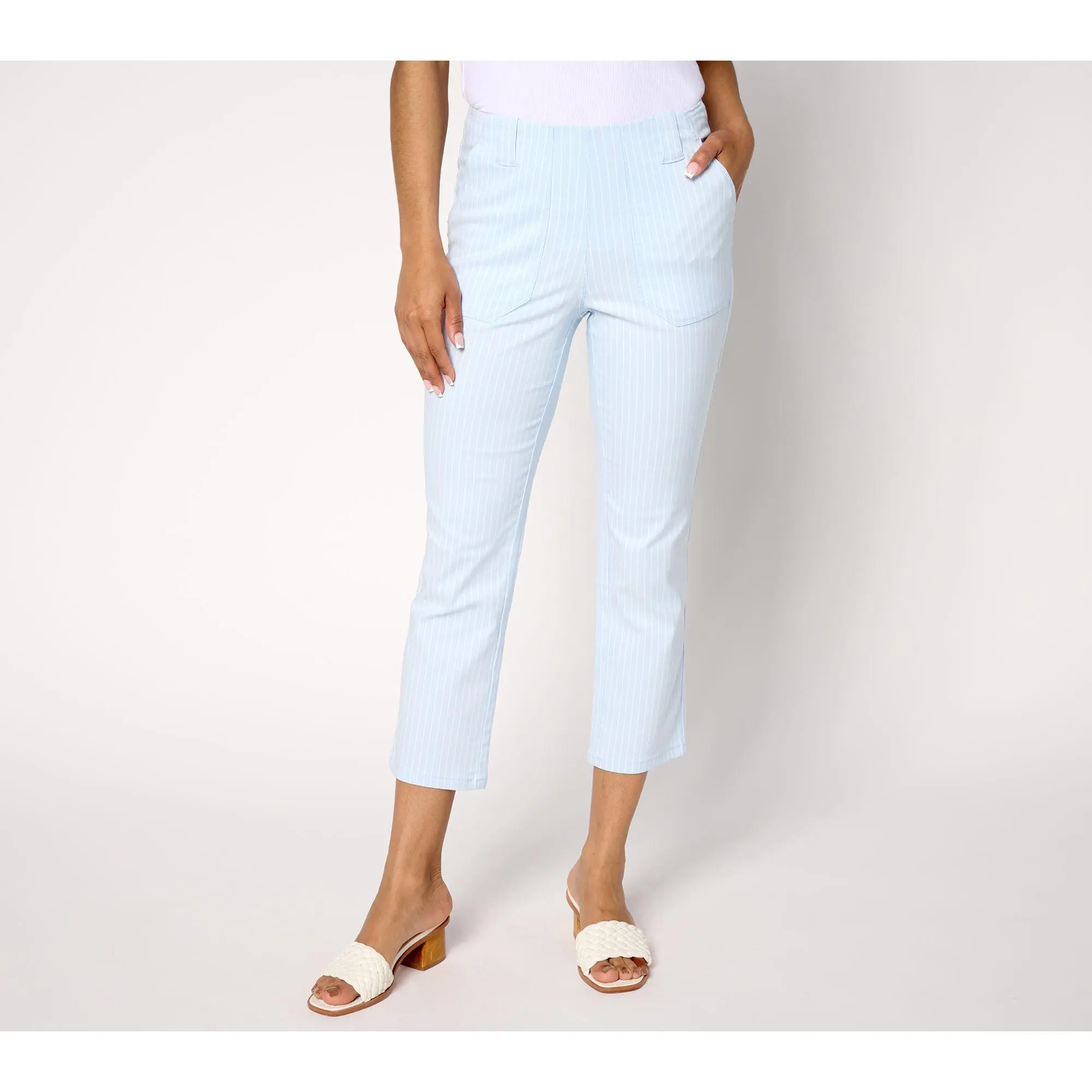 Belle by Kim Gravel Tall Harbor Island Stretch Pinstripe Pant