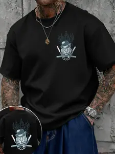 Men's Loose Fit Short Sleeve Casual Streetwear Tee, Menswear, Breathable Quick-Dry Design, Perfect for Daily Wear & Active Lifestyle