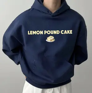 Lemon Pound Cake Hoodie, Funny Dessert Graphic Tee, Unisex Cotton Apparel