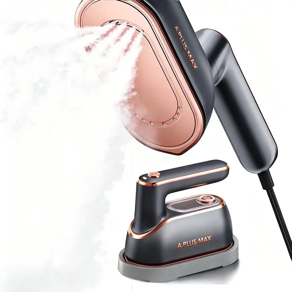 2-in-1 Handheld Steam Iron & Portable Garment Steamer - 110v Plug, Foldable Body, Fast Heat-Up, Large Soleplate, 150ml Water Tank, Lightweight Wrinkle Remover for Home, Travel Users