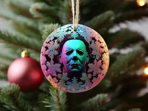 Christmas Horror  Boogeyman Metal Flat Ornament