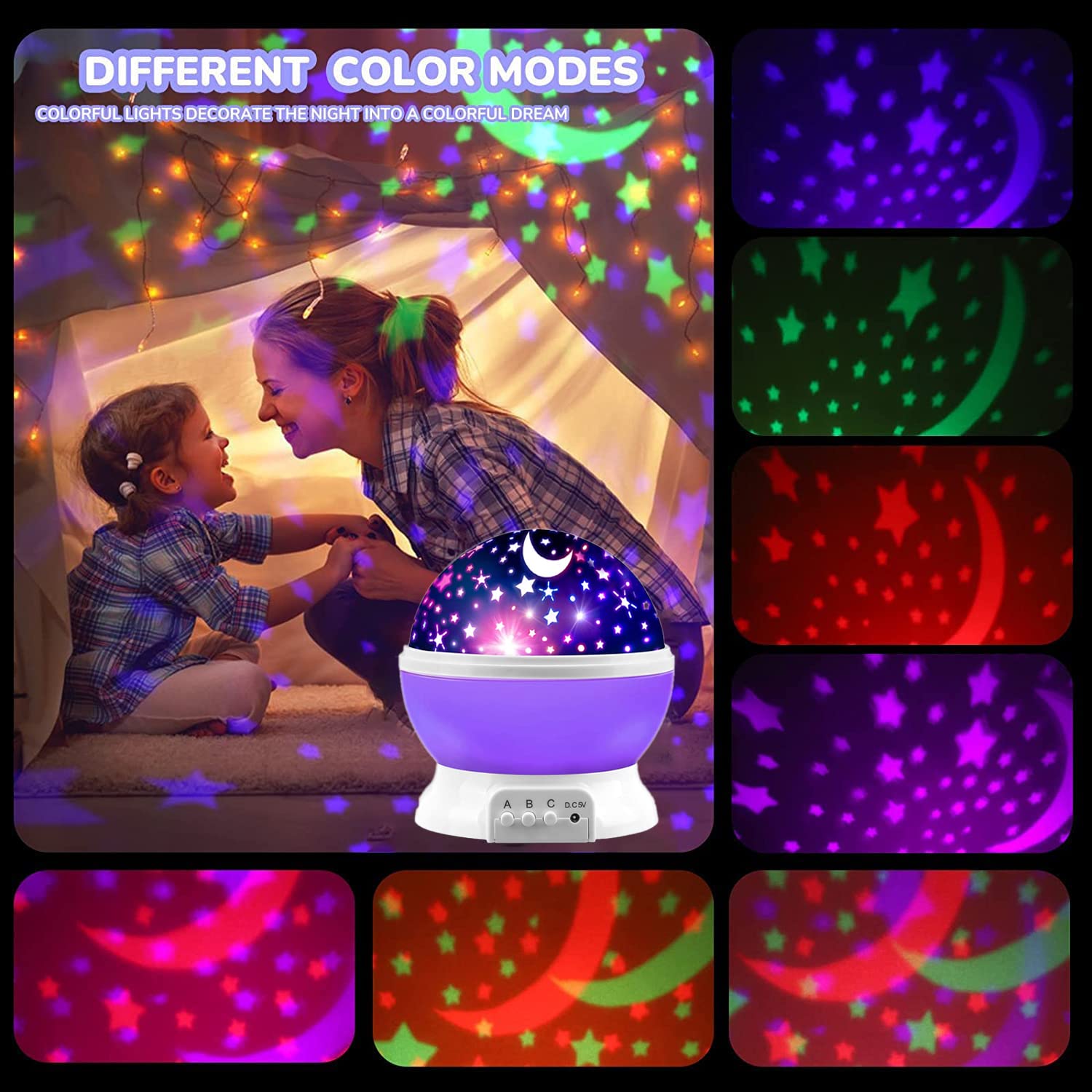 Ultimate Star Projector Gift for Girls 1-14 - Rotating Starry Sky Night Light, 17 Color Modes, Perfect Birthday & Holiday Present for Kids
