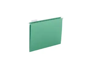 Business Source Hanging File Folders, Letter Size, Green, 25/Box (BSN03178)