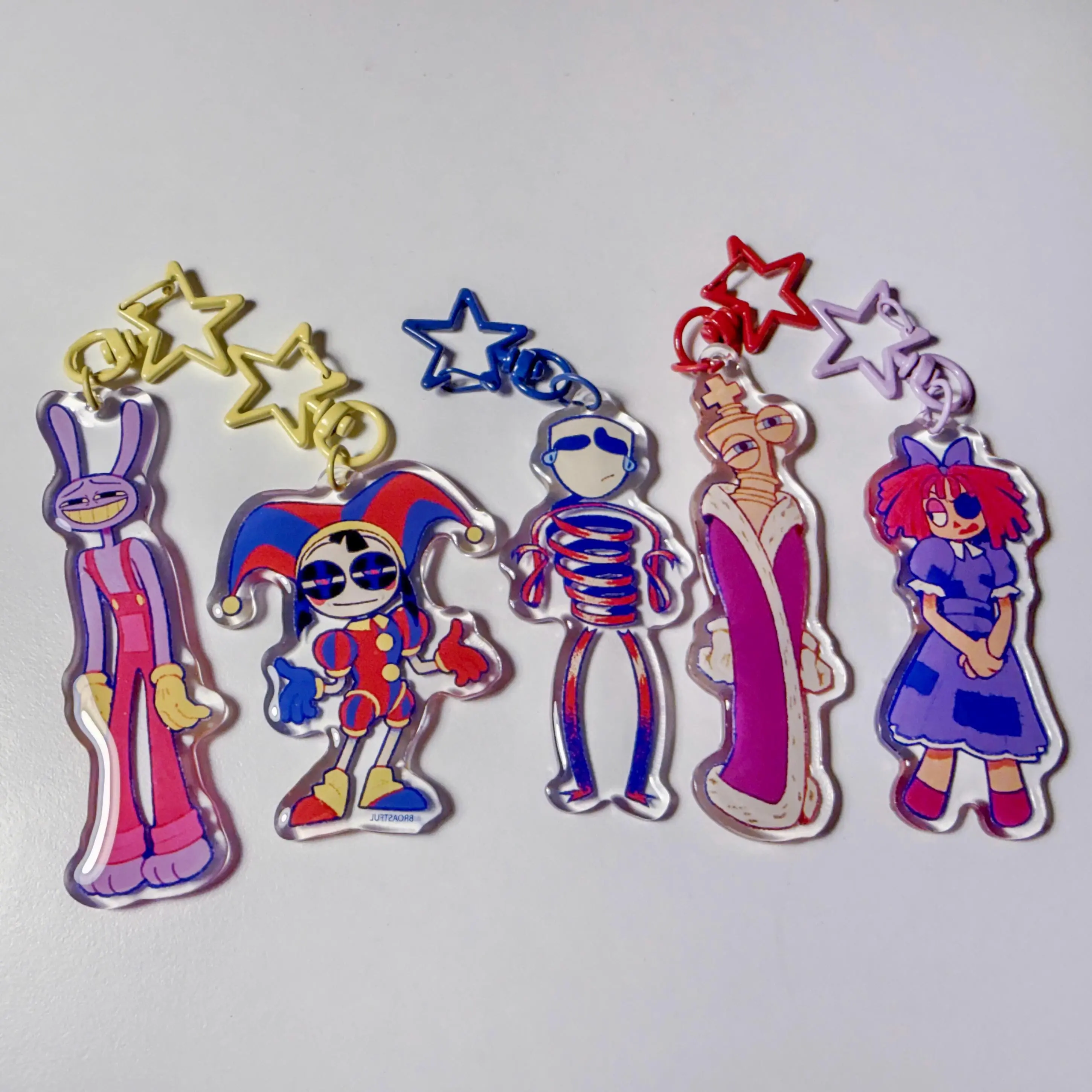 TADC Character Keychains - Jax, Pomni, Kinger, Gangle, Ragatha Amazing Digital Circus - Cute, Durable, And Perfect For Bags, Keys, Or Gifts. Great For Daily Use Or As Thoughtful Little Gifts For Your Friends And Yourself.