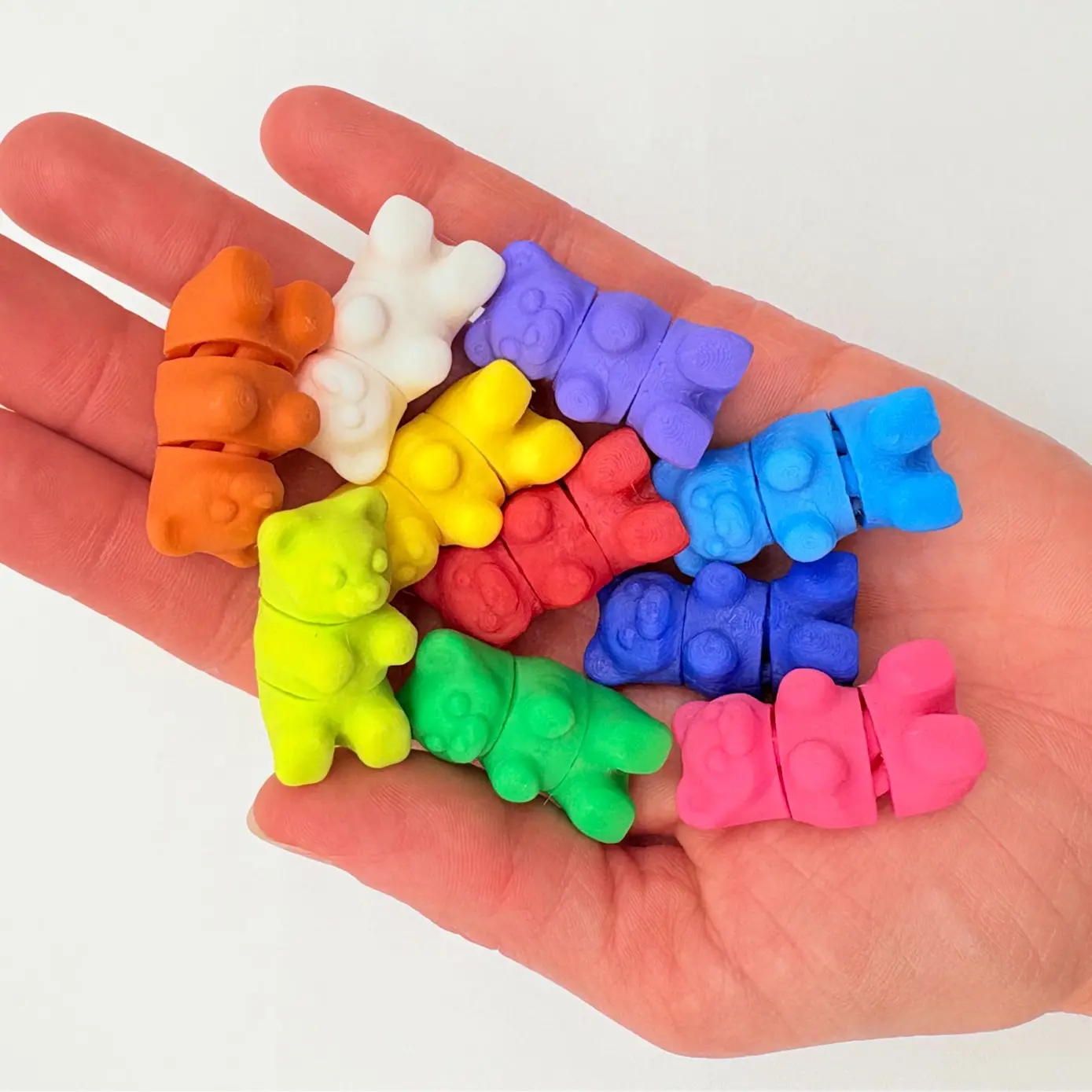 Friendship Bears Micro Minis Rainbow Packs Single Colors or Customizable Perfect for Treat Bags - Holiday Gift Exchanges 1.25" Tall