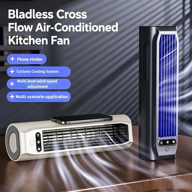 New tower fan, small and quiet, suitable for kitchen, bathroom, and dormitory use, wall-mounted, no-drill wall-mounted electric fan