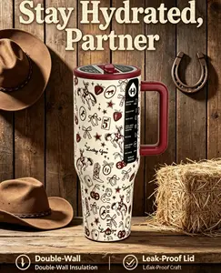 Hydrojug 40oz Drinkware Flask with Cup Holder, Leak Proof, BPA Free, 54 Hour Keep Warm, Local Design, 40oz Capacity  Drinkware Flasks Tumbler Portable Mug Water Bottles Bottled tiktokshopspringglowup