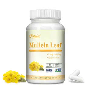 Pslalae - Mullein Lung Detox Capsules - 1200 mg - Mullein Leaf Capsules for Respiratory Support - Vegetarian Lung Support Supplement - No Fillers