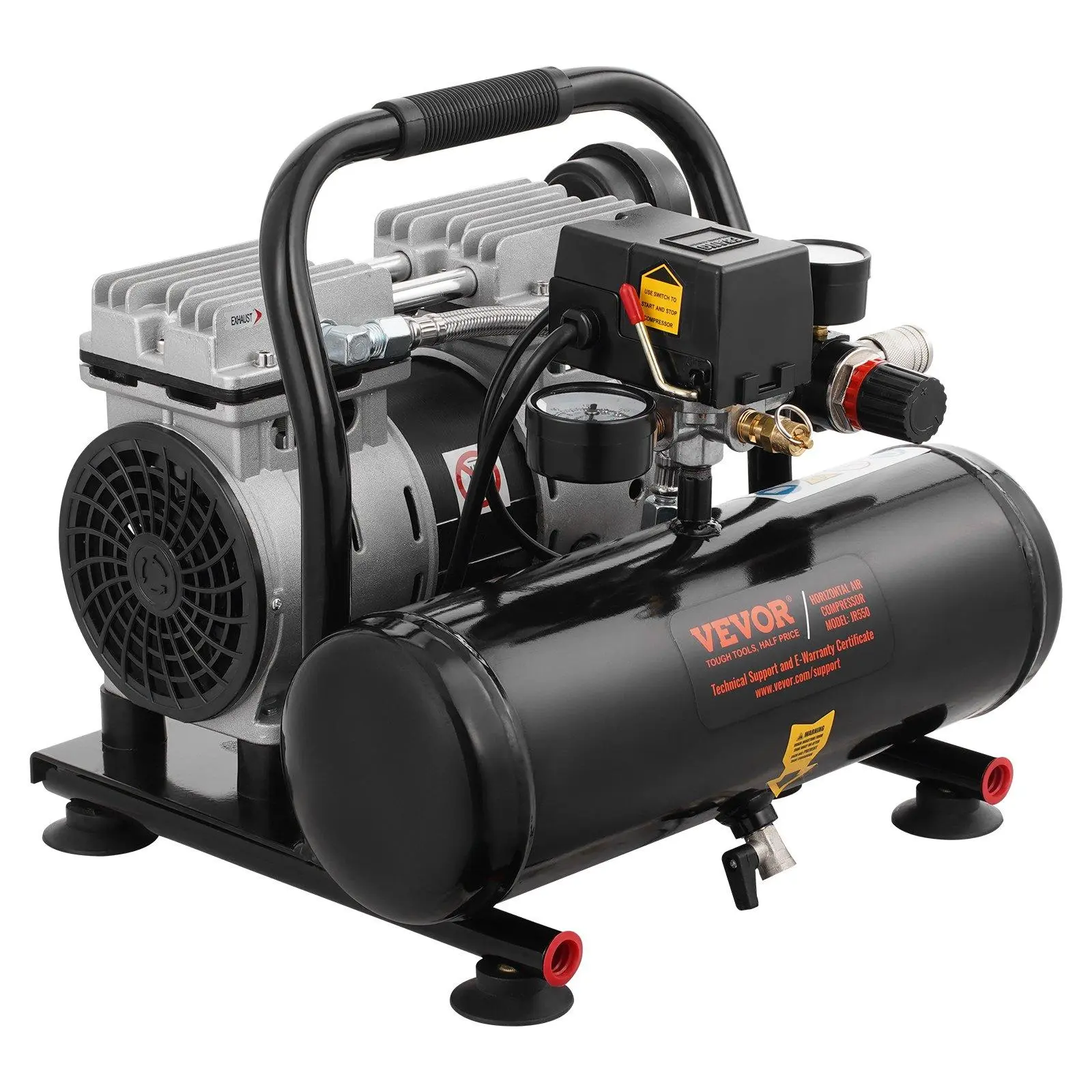 【summerfinds】VEVOR Air Compressor Compact Portable Oil Free Compressor 1 Gallon 90PSI