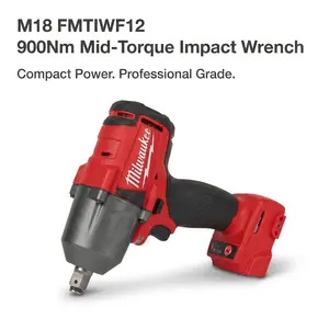 Milwaukee M18 FMTIWF12 18V 1/2"   Wrench 900Nm Max  cordless electric power drill impact tool nut-busting torque professional grade