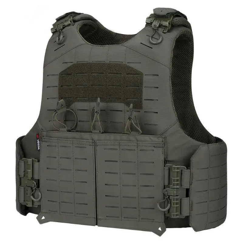 Outdoor Tactical Vest 500D Nylon N6 Laser Cut MOLLE System for Adults - Hand Wash Only, Four Seasons,Suitable for Outdoor Activities and Going Out Combat Vest Body Armor Vest